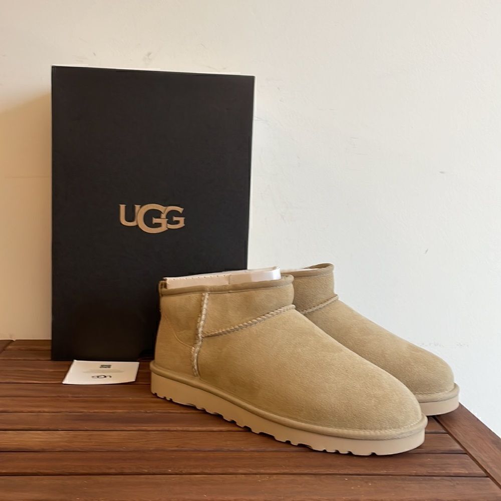 UGG Classic Ultra Mini Boots Mustard Seed Men Size 10 Women Size 11 - Picture 3 of 15